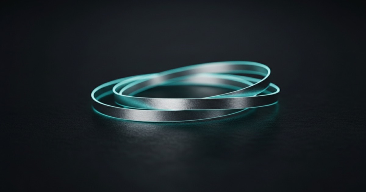 Magnezyum: koyu zeminde gümüşi magnezyum şerit sarmalı fotoğrafı